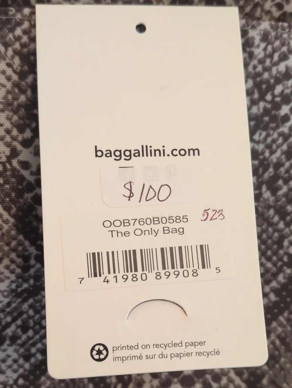 Baggallini Snake-Print The Only Bag